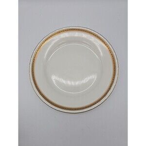 Rorstrand Sweden Porcelain #522 Scalloped Salad Plate Gold Ribbon Pattern